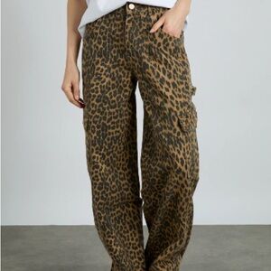Damson Madder Leopard Print Cargo Jeans